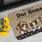 Personalized Welcome To Our Home Furry Babies' Party Door Mat Birthday Gift for Pet Owner Home Decoration