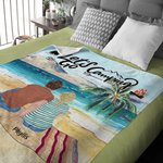 Personalized Let's Go Camping Soft Blanket with Names Birthday Gift for Couple Family Camping Lovers Camp Accessory 3