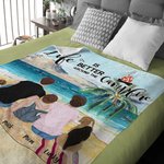 Personalized Life Is Better Around The Campfire Blanket Skin Friendly Birthday Christmas Gift for Couple Family Camping Lovers Camp Accessory