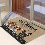 Personalized Welcome To Our Home Furry Babies' Party Door Mat Birthday Gift for Pet Owner Home Decoration