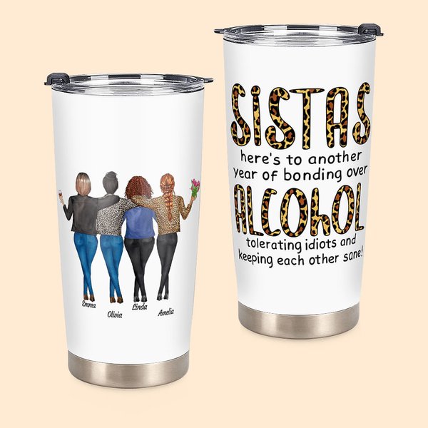 Personlig, stilig, morsomt sitat 20 oz rustfritt stål tumbler med navn Graduering Julegave til bestevenner / søstre / søstre / søstre / beste tisper