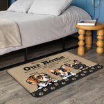 Personalized Welcome To Our Home Furry Babies' Party Door Mat Birthday Gift for Pet Owner Home Decoration