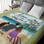 Personalized Adventure Is Out There Let's Find It Camping Blanket with Names Birthday Christmas Gift for Couple Family Camping Lovers
