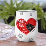Personifierad bästa hundmamma någonsin vinbehållare julklapp födelsedagspresent för husdjursälskare