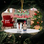 Personalisierte Die Liebe zwischen Brüdern & Schwestern ist für immer keramische Ornament Weihnachtsgeschenk Home Decoration