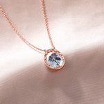 Personalized Sterling Silver Elegant Necklace with Birth Flower Christmas Gift Birthday Gift for Woman