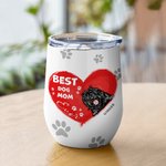 Personifierad bästa hundmamma någonsin vinbehållare julklapp födelsedagspresent för husdjursälskare