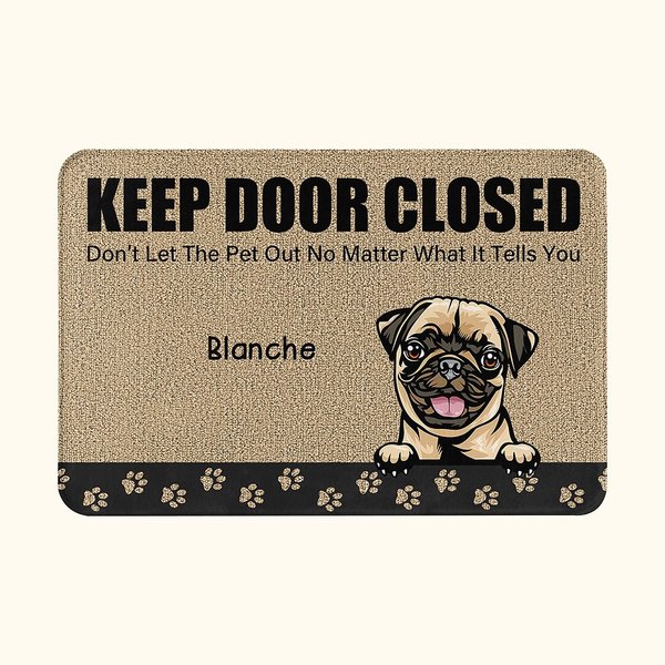 Henkilökohtainen Pidä ovi kiinni Pet Paw Print Element Door Mat Syntymäpäivälahja Dog Cat Lover Home Decoration