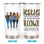 Personlig, stilig, morsomt sitat 20 oz rustfritt stål tumbler med navn Graduering Julegave til bestevenner / søstre / søstre / søstre / beste tisper