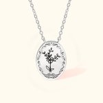 Personalized Sterling Silver Elegant Necklace with Birth Flower Christmas Gift Birthday Gift for Woman