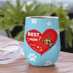 Spersonalizowany kubek na wino Best Mom Ever Prezent świąteczny Prezent urodzinowy dla miłośników zwierząt