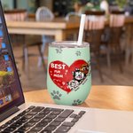Personalized Best Fur Mom Ever Wine Tumbler Christmas Gift Birthday Gift for Pet Lovers 6