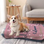 Couverture chaude et douce pour chien et chiot avec nom Cadeau de Noël pour les amoureux des animaux de compagnie
