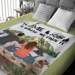 Coperta da campeggio personalizzata Home Is Where We Park It Accessorio da campeggio Regalo di compleanno per gli amanti del campeggio in famiglia