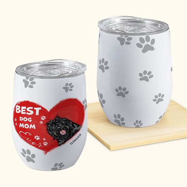 Vaso de vino personalizado Best Dog Mom Ever Christmas Gift Birthday Gift for Pet Lovers