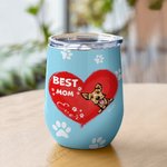 Spersonalizowany kubek na wino Best Mom Ever Prezent świąteczny Prezent urodzinowy dla miłośników zwierząt