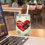 Spersonalizowany kubek na wino Best Mom Ever Prezent świąteczny Prezent urodzinowy dla miłośników zwierząt