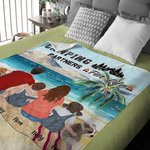 Personalized Camping Partners For Life Names Blanket Skin Friendly Birthday Gift for Couple Family Camp Accessory