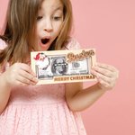 Personalized Santa Claus Engraved Wood Quote Cash Money Holder with Name Christmas Gift for Kids