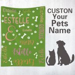 Couverture chaude et douce pour chien et chiot avec nom Cadeau de Noël pour les amoureux des animaux de compagnie