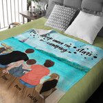 Manta de camping personalizada Cielo estrellado en la playa Regalo de cumpleaños para la familia