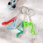 Porte-clés avec Circuit Motosport et Lettre Personnalisés Accessoire Sac Clés Cadeau Anniversaire pour Passionné de Motosport