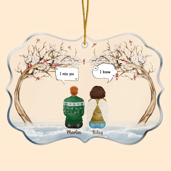 Personalized I Miss You I Know Irregular Shape Acrylic Hanging Ornament Memorial Gift for Family