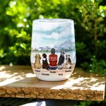 Vaso de vino personalizado Enjoy The Natural Scenery Together with Dogs Acero inoxidable de calidad alimentaria Regalo de cumpleaños y Navidad para lo