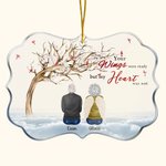 Personalized Cardinals Your Wings Were Ready But My Heart Was Not Irregular Shape Acrylic Ornament with Names 2-6 People Memorial Gift for Family