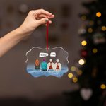 Personalised We Miss You More Than Anything We Know Irregular Shape Acrylic Ornament Christmas Memorial Gift for Family Friends