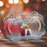 Personalised We're Always With You Irregular Shape Acrylic Ornament Christmas Memorial Gift for Family Friends