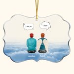 Ornement personnalisé en acrylique de forme irrégulière Tu me manques Cadeau commémoratif de Noël pour la famille et les amis