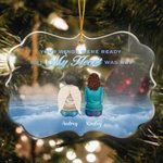 Personalized Your Wings Were Ready But My Heart Was Not Irregular Shape Acrylic Ornament Christmas Memorial Gift for Family Friends