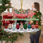 Personalized The Greatest Gift Our Parents Gave Us Was Each Other Irregular Ceramic Ornament with Names Christmas Gift for Brother Sister 4