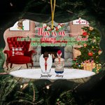 Personlig peis This Is Us keramisk ornament med navn Julegave til familie, brødre og søstre