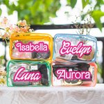 Sac Cosmétique Personnalisé Trousse Imperméable pour Vayage Cadeau Anniversaire pour Femme Fans de Poupée Rose