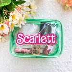 Sac Cosmétique Personnalisé Trousse Imperméable pour Vayage Cadeau Anniversaire pour Femme Fans de Poupée Rose