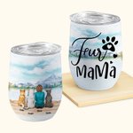 Vaso de vino personalizado Enjoy The Natural Scenery Together with Fur Babies Acero inoxidable de calidad alimentaria Regalo de cumpleaños y Navidad p