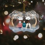 Personalized We Miss You We Know Irregular Shape Acrylic Ornament Christmas Memorial Gift for Family Friends