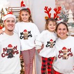 Sweatshirt unisexe personnalisé Lovely Dog Cat Portrait Christmas Cadeau de Noël pour la famille, les enfants et les amoureux des animaux de compagnie