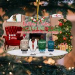 Personalized Brothers and Sisters Never Apart Ceramic Ornament with Names Christmas Gift for Family Brothers Sisters
