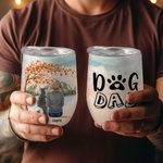 Personalizzato Giocare con i miei amici pelosi sotto l'albero d'acero Tumbler vino in acciaio inox alimentare Compleanno regalo di Natale per gli aman