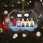 Ornement personnalisé en acrylique de forme irrégulière Tu me manques Cadeau commémoratif de Noël pour la famille et les amis