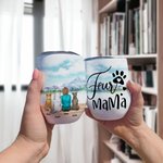 Vaso de vino personalizado Enjoy The Natural Scenery Together with Fur Babies Acero inoxidable de calidad alimentaria Regalo de cumpleaños y Navidad p