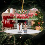 Personalized The Greatest Gift Our Parents Gave Us Was Each Other Irregular Ceramic Ornament with Names Christmas Gift for Brother Sister 2