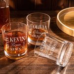 Personalisiertes 295ml Whisky Glas mit Namen Gravur Bourbon Glas Geburtstag Vatertag Hochzeit Geschenk für Whiskey-Liebhaber