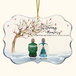 Personalized In Loving Memory Of Those Who Are Forever In Our Hearts Irregular Shape Acrylic Ornament Christmas Memorial Gift for Family Friends