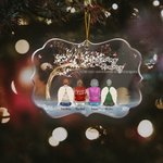 Personalized In Loving Memory Of Those Who Are Forever In Our Hearts Irregular Shape Acrylic Ornament Christmas Memorial Gift for Family Friends