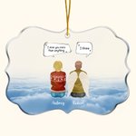 Personalised We Miss You More Than Anything We Know Irregular Shape Acrylic Ornament Christmas Memorial Gift for Family Friends