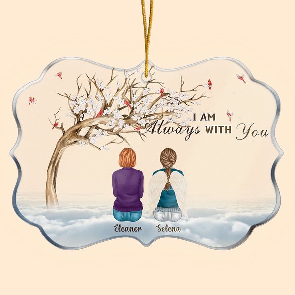 Ornement en Acrylique Personnalisé avec 2-6 Personnages et Noms Thème I Am Always With You Cadeau Souvenir Noël Anniversaire pour Famille Amis